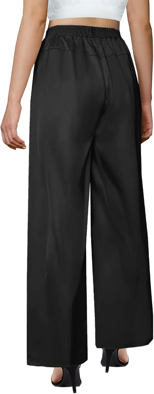 Betusline Women's Satin Silky Pants