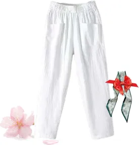 Endurance Loose Pants Women,Endurance Summer Cotton Linen Women's Loose Pants,Casual High Waist Joggers