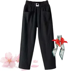 Endurance Loose Pants Women,Endurance Summer Cotton Linen Women's Loose Pants,Casual High Waist Joggers