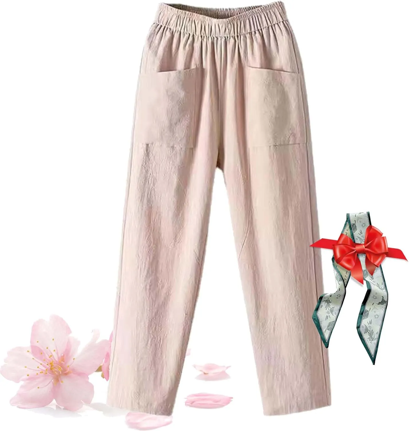 Endurance Loose Pants Women,Endurance Summer Cotton Linen Women's Loose Pants,Casual High Waist Joggers
