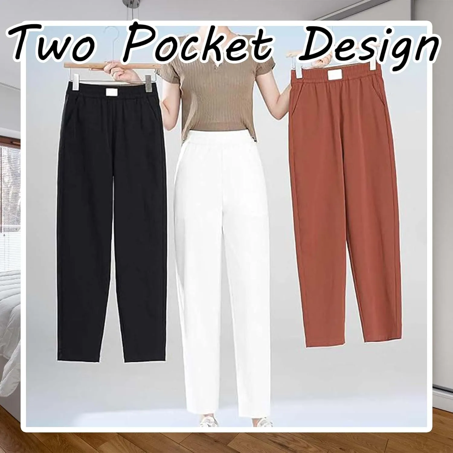 Endurance Loose Pants Women,Endurance Summer Cotton Linen Women's Loose Pants,Casual High Waist Joggers