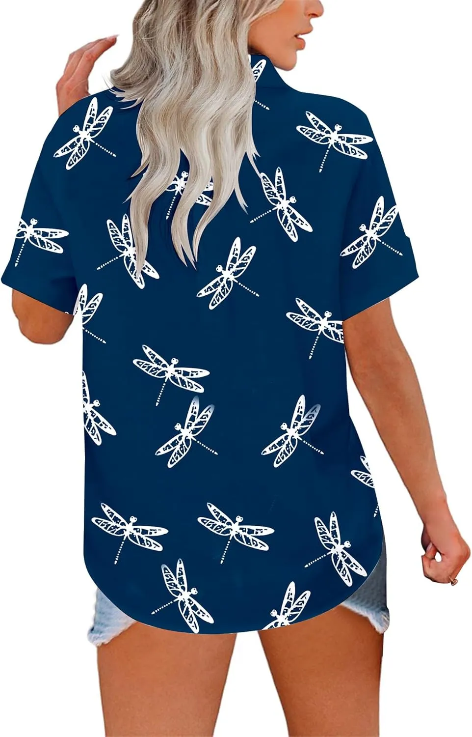 Floral Tops for Women Summer Flower Printed V Neck Tshirts Short Sleeve Tops Dressy Casual