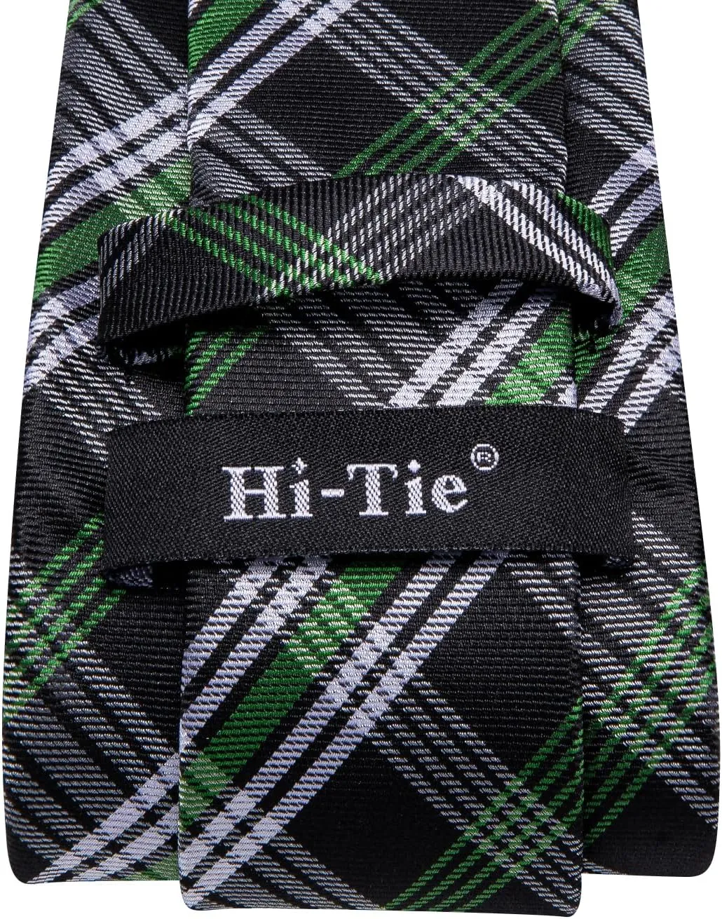 Hi-Tie Silk Ties for Men Plaid Paisley Striped Necktie Pocket Square Cufflinks Set Formal Business