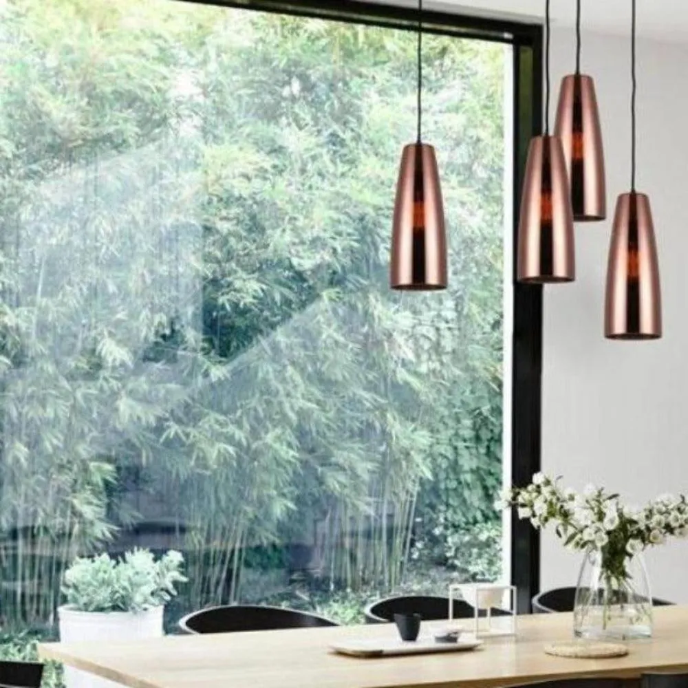 Lamina Copper Glass Pendant Light Available in 3 Styles