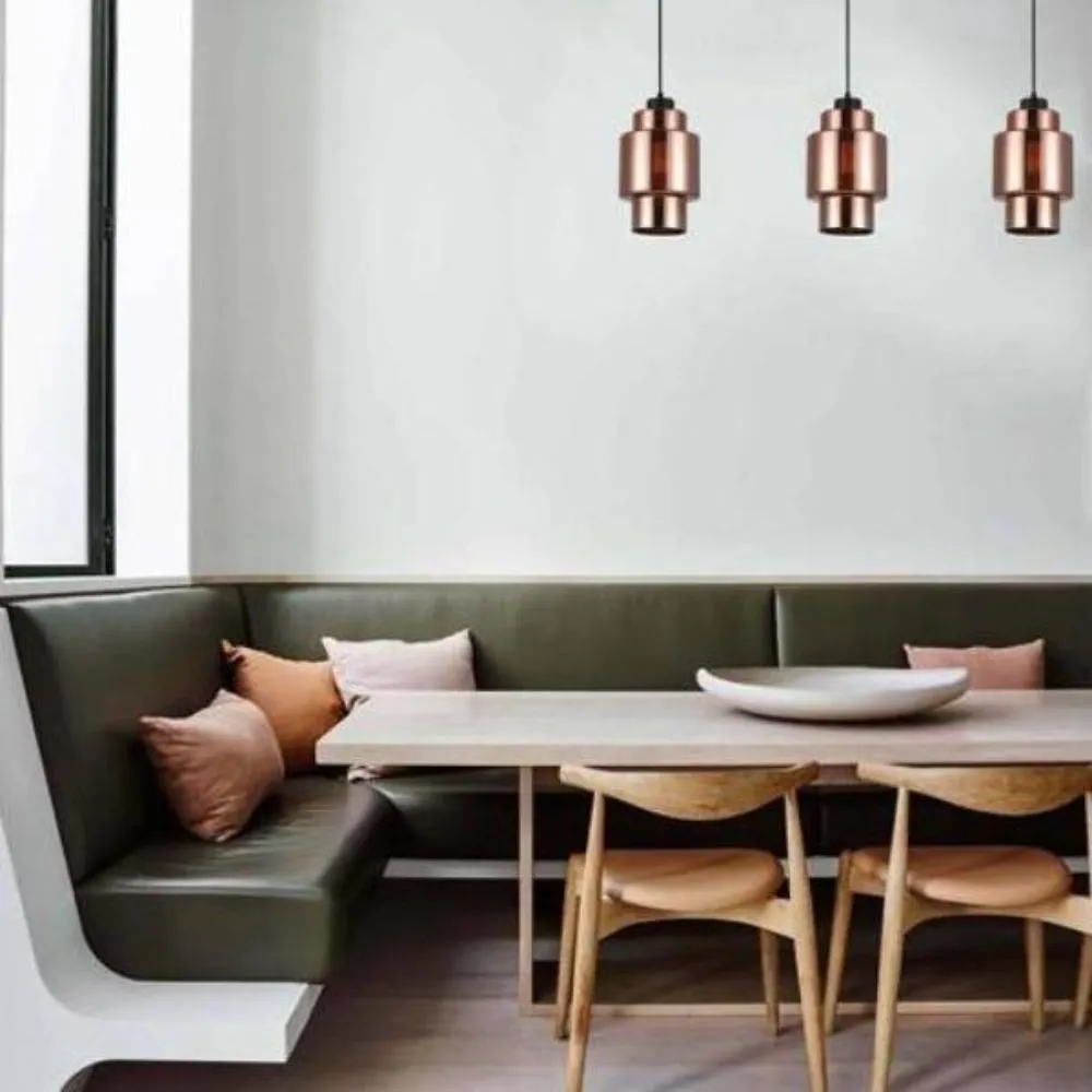 Lamina Copper Glass Pendant Light Available in 3 Styles