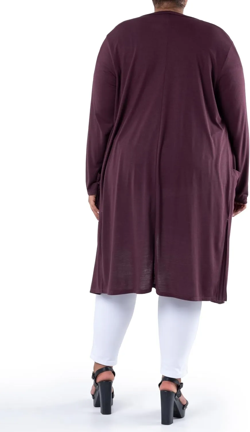 Wright's Women's Plus Size Jersey Duster Cardigan