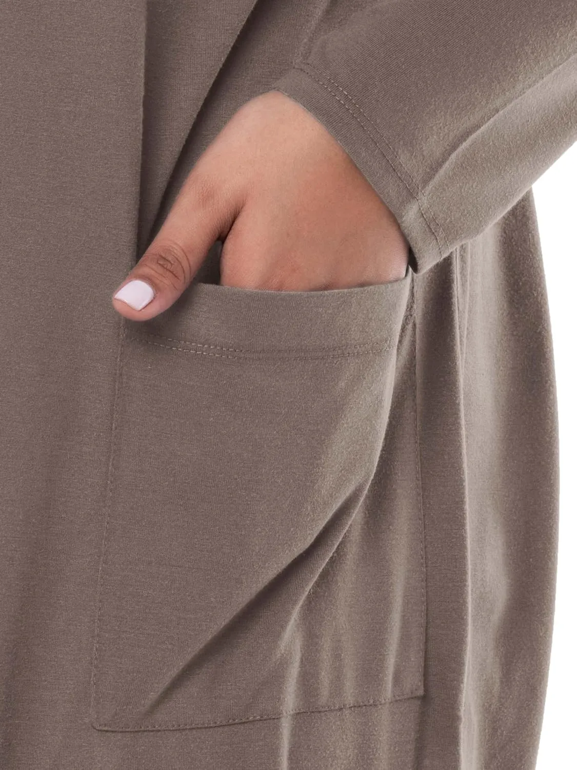 Wright's Women's Plus Size Jersey Duster Cardigan