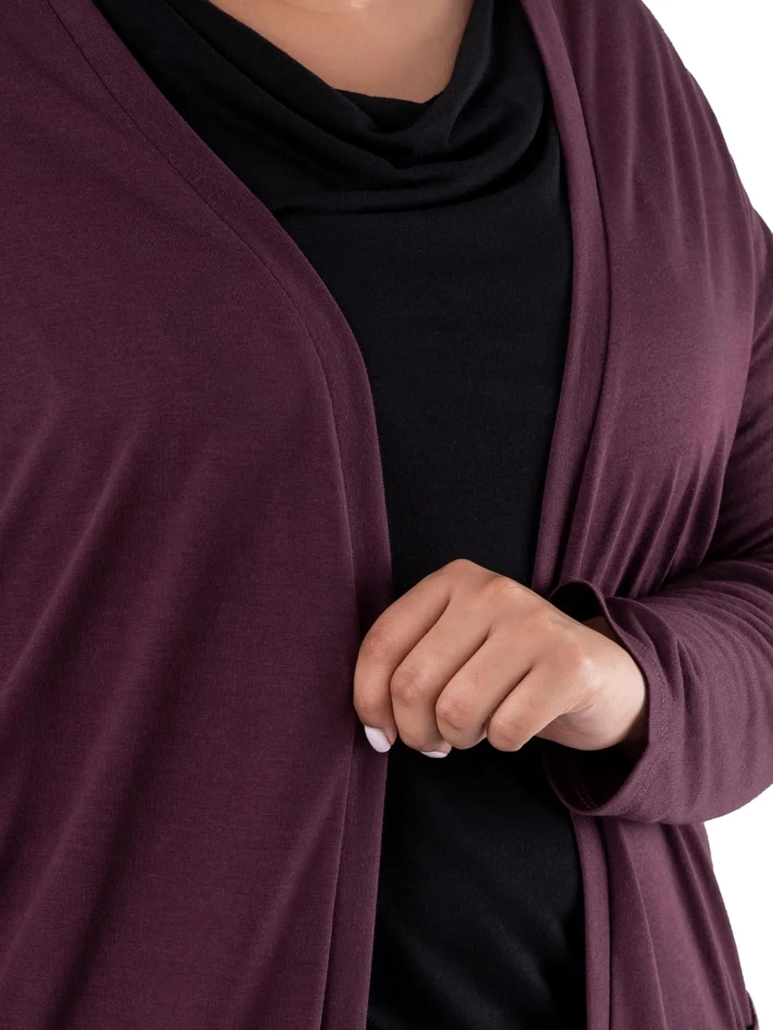 Wright's Women's Plus Size Jersey Duster Cardigan
